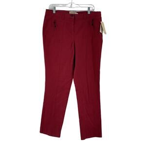 Women's Cosma Red Slim Fit Pants Size 10 NWT